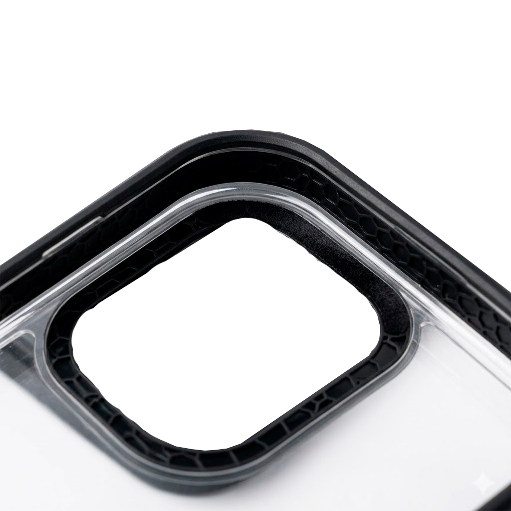 Acabamento premium preto para iPhone 15 Pro Max